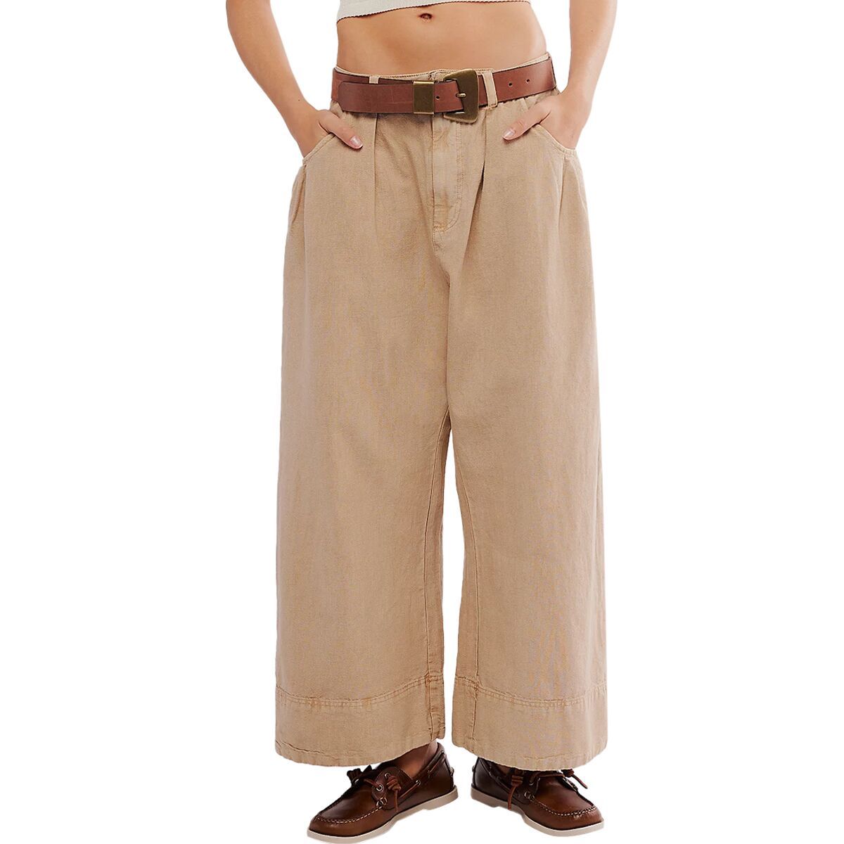 Free People Women's Sweet Talk Chino Pant in Croissant - Size: 8