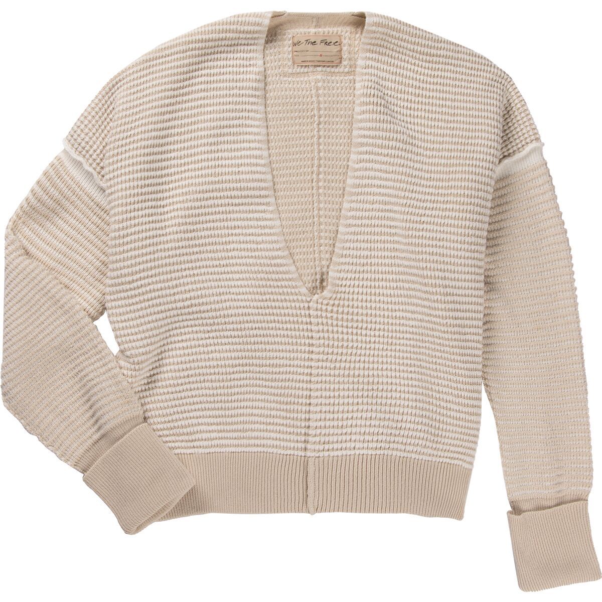 Free People Women's We The Free Into You Pullover Sweater in Oatmilk - Size: Large