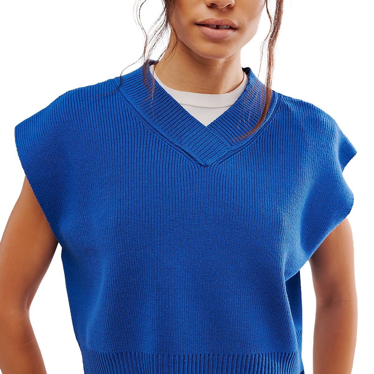 Free People Women's Easy Street Vest in Deja Blue - Size: XS