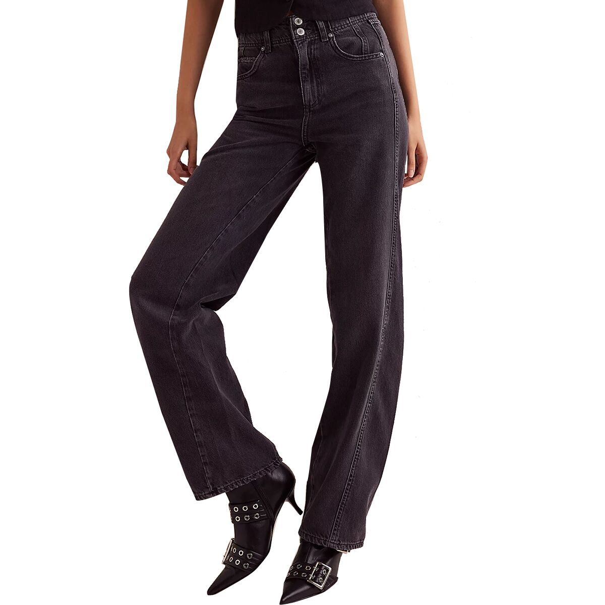 Free People Women's Aster Straight Pant in Asteroid - Size: 30