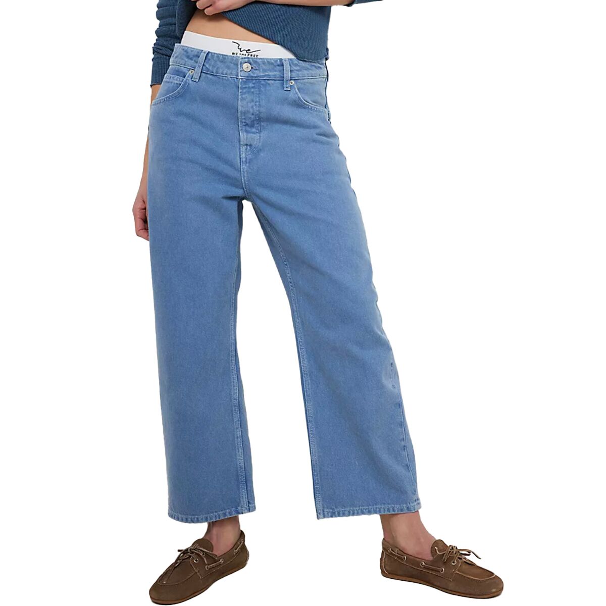 Free People Women's Deep Trance Dropped BF Pant in Ocean - Size: 28