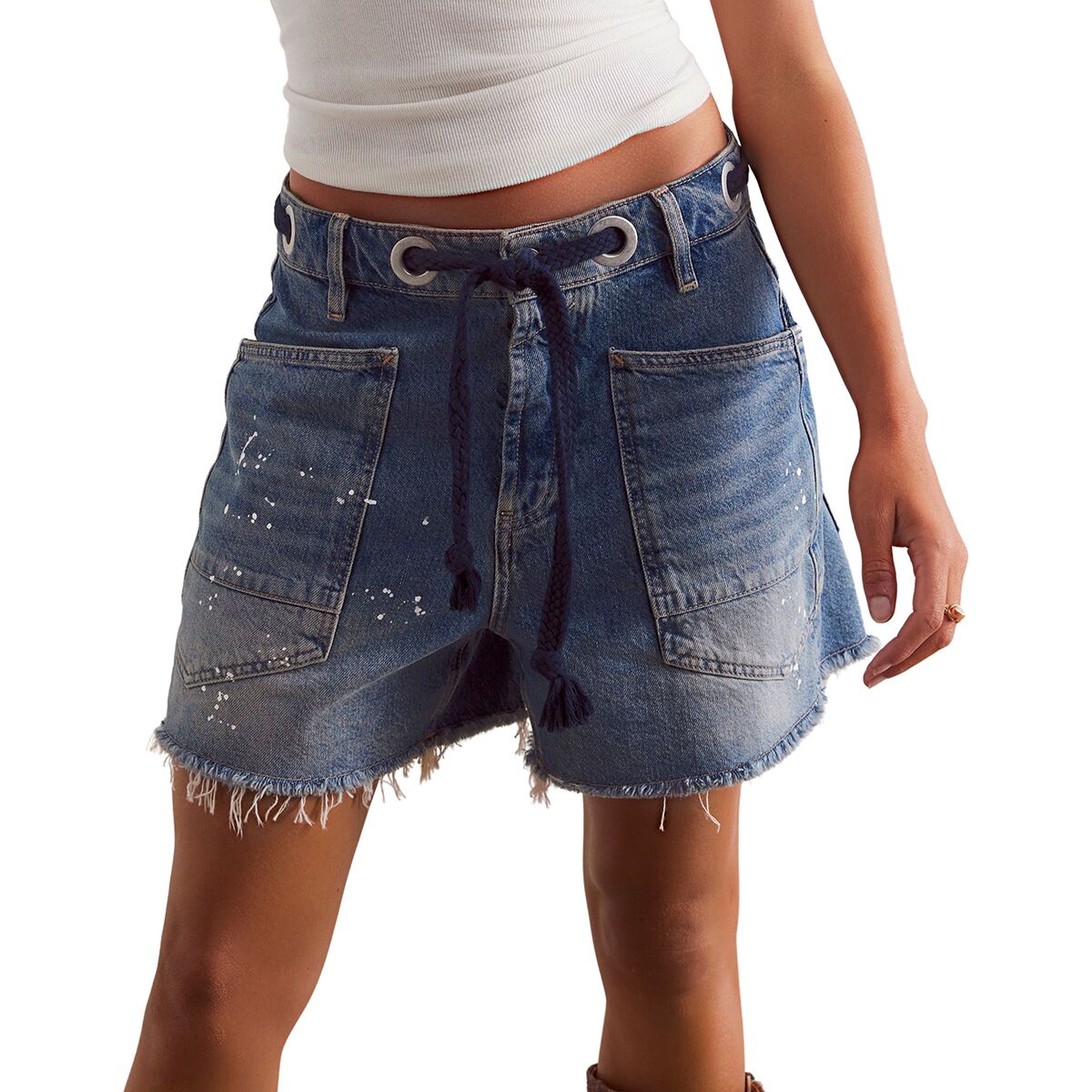 Free People Women's Moxie Short in Timeless Blue - Size: 25