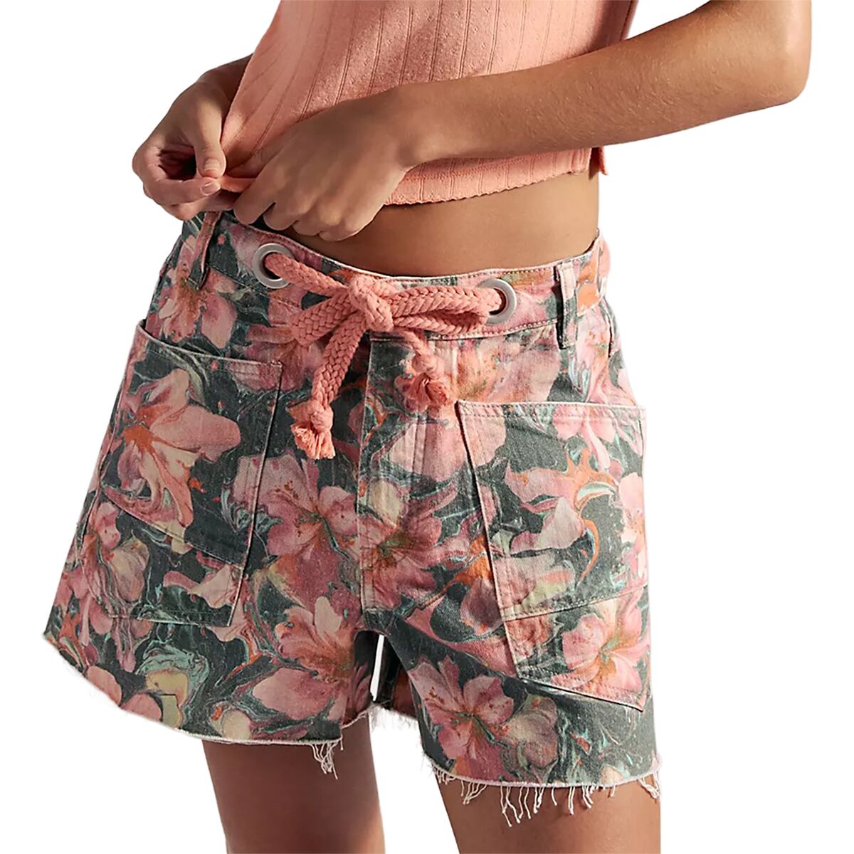Free People Women's Moxie Printed Short in Watermelon Combo - Size: 29
