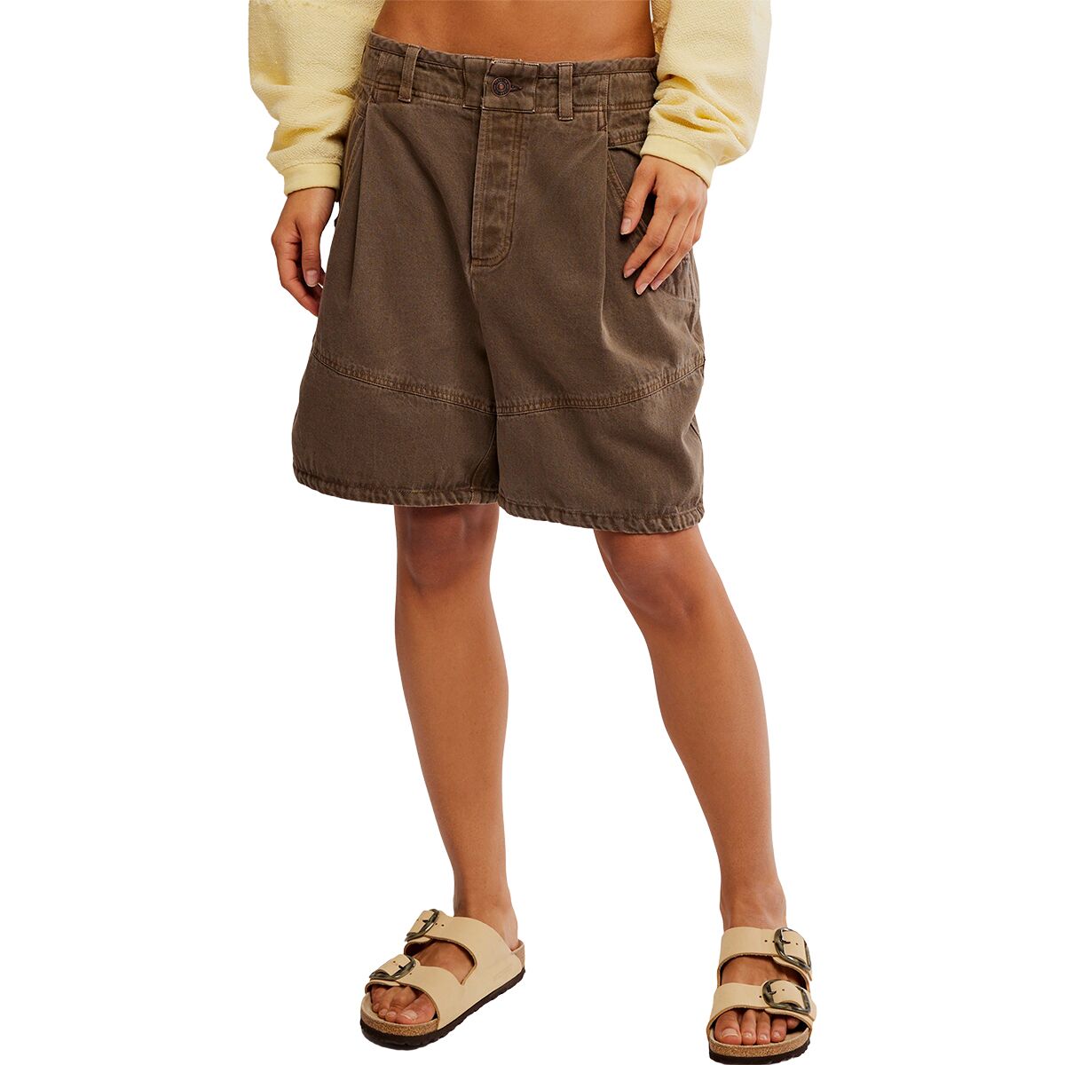 Free People Free People Women's Wild Rebel Barrel Short in Teak - Size: 2 - $83.20 at Steep and Cheap