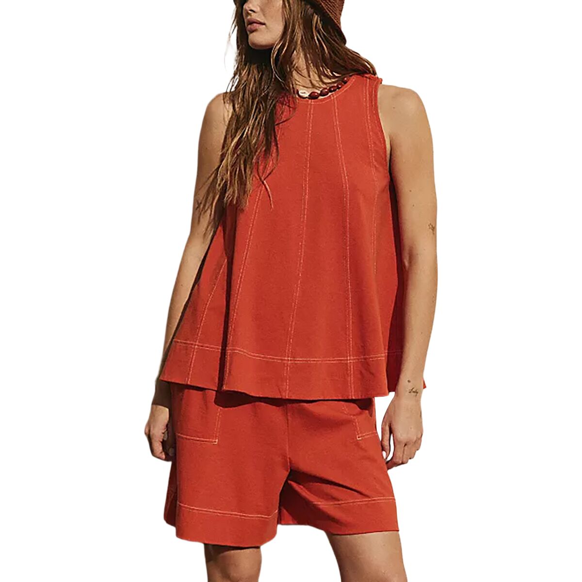 Free People Women's Strada Set in Red Squash - Size: Small