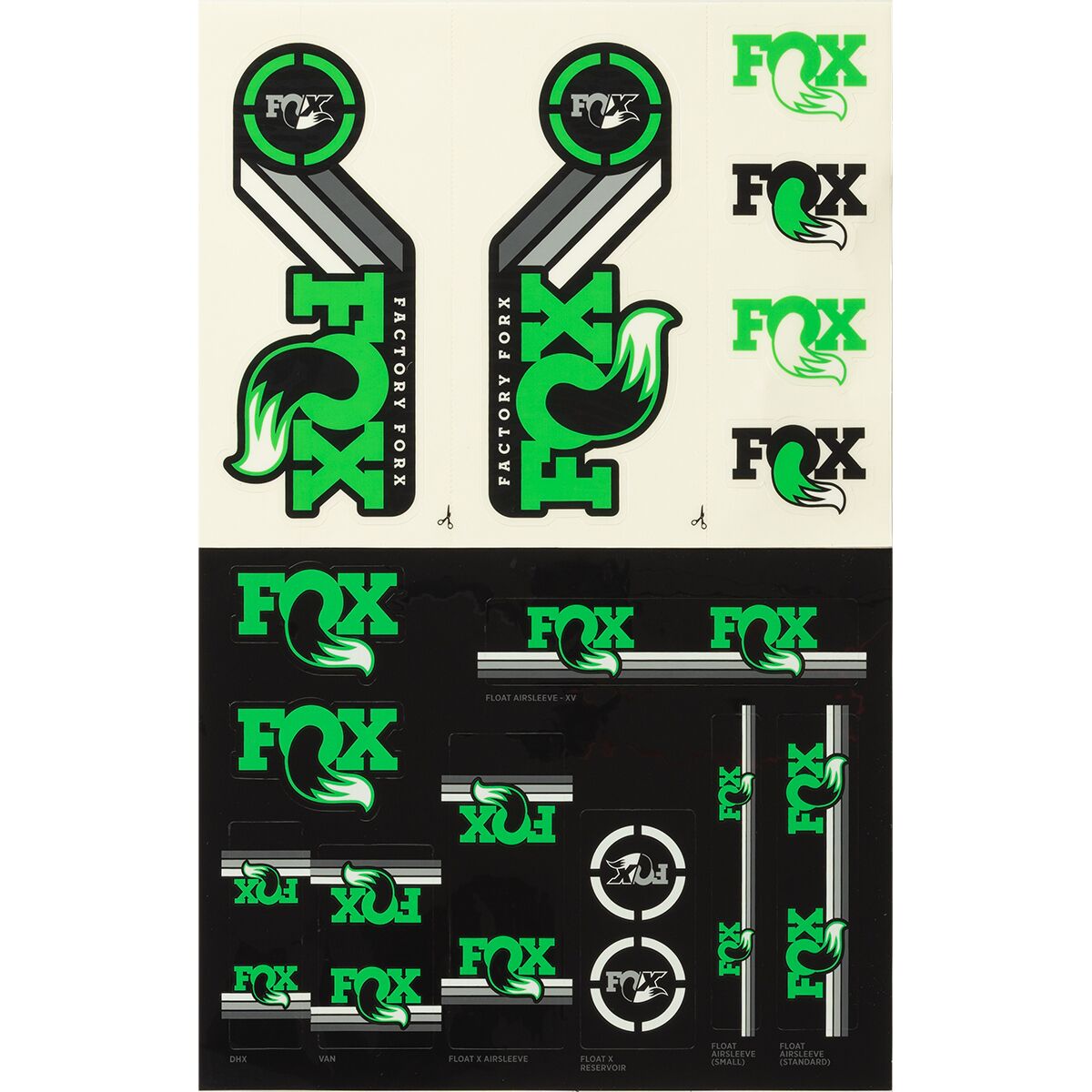 FOX Racing Shox FOX Racing Shox Heritage Decal Kit For Forks And Shocks in Green - $13.00 at Steep and Cheap