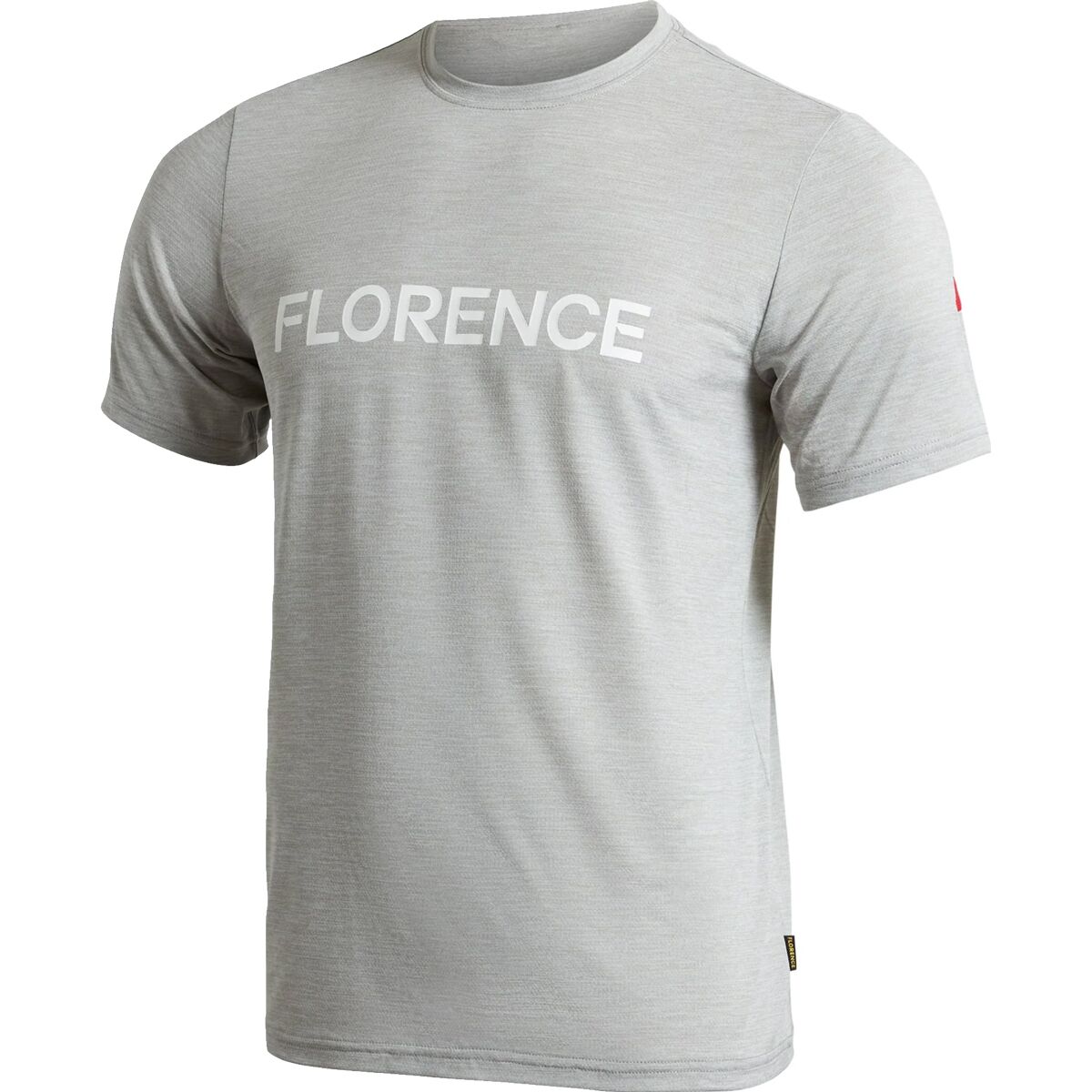 Florence Marine X Men's Airtex Florence Logo Short-Sleeve Shirt in Light Heather Grey - Size: Small
