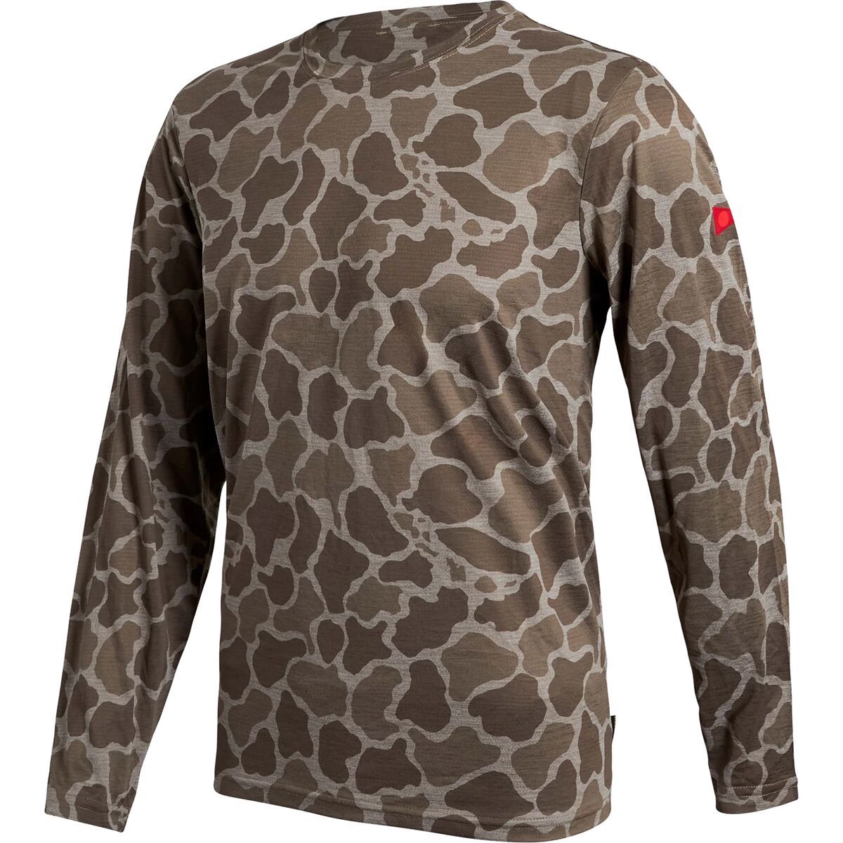 Florence Marine X Men's Airtex Long-Sleeve Shirt in Heather Maroon Camo - Size: Small