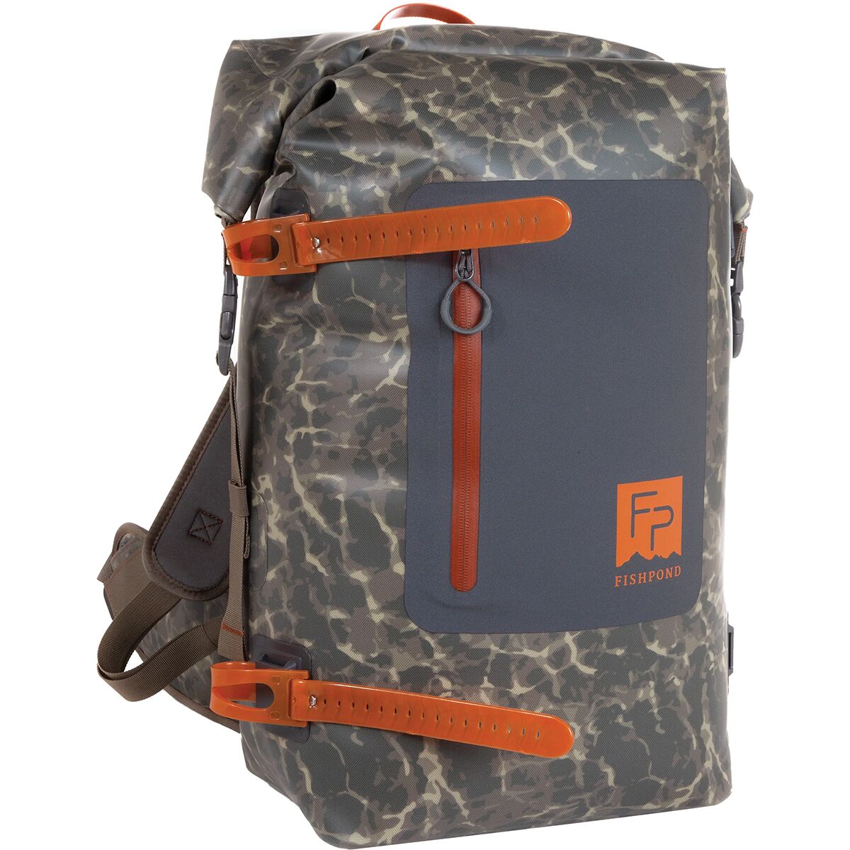 Fishpond Wind River 38L Roll-Top Backpack in Eco Shadowcast Camo