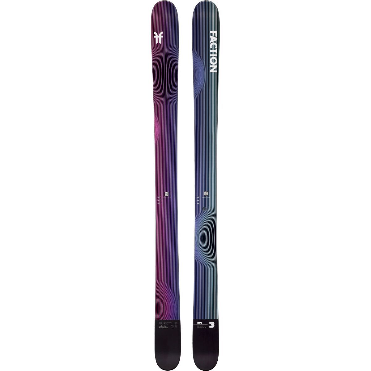 Faction Skis Studio 3 Ski - 2025 in Black - Size: 178cm