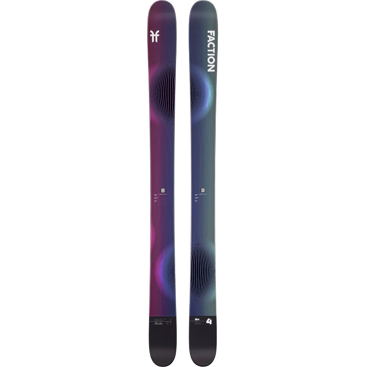 Faction Skis Studio 4 Ski - 2025 in Black - Size: 184cm