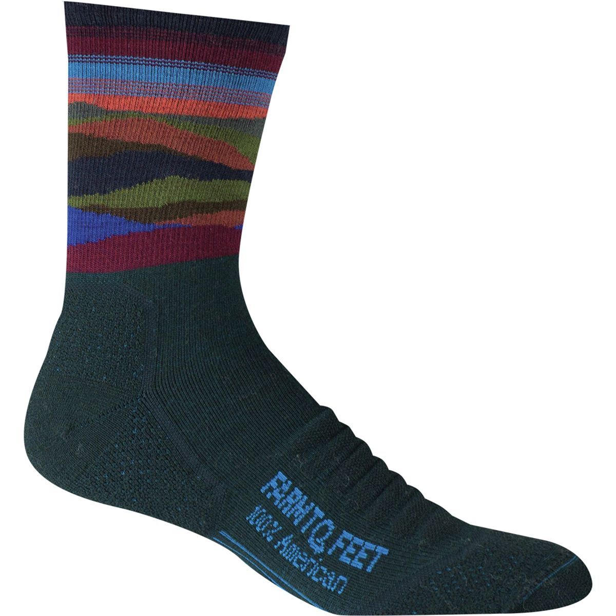 Farm To Feet Men's Max Patch Mountain 3/4 Technical Crew Sock in Foxglove - Size: Large