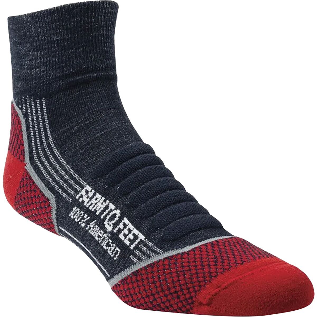 Farm To Feet Men's Damascus Lightweight Technical 1/4 Crew Sock in Total Eclipse - Size: Small