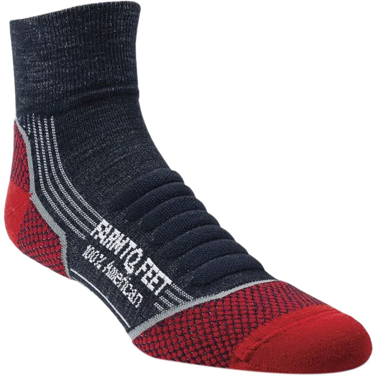 Farm To Feet Damascus Lightweight Technical 1/4 Crew Sock in Total Eclipse - Size: Medium