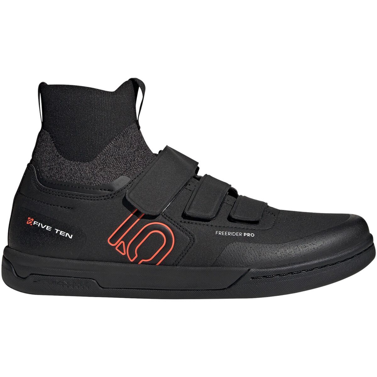Five Ten Men's Freerider Pro Mid VCS Cycling Shoe in Core Black / Solar Red / Grey Three - Size: 7