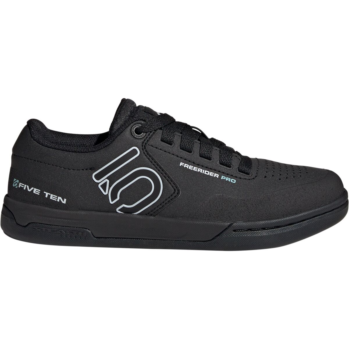 Five Ten Women's Freerider Pro Cycling Shoe in Core Black / Crystal White / Acid Mint - Size: 9.5