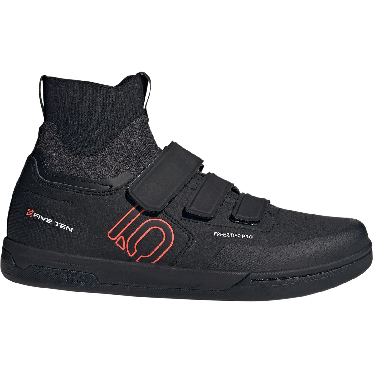 Five Ten Five Ten Freerider Pro Mid VCS Cycling Shoe in Core Black / Solar Red / Grey Three - Size: Mens 8.0/Womens 9 - $142.46 at Steep and Cheap