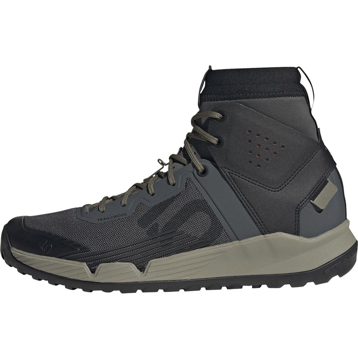Five Ten Five Ten Trailcross Mid Pro Mountain Bike Shoe in Grey Six / Core Black / Olive Strata - Size: Mens 9.5/Womens 10.5 - $134.96 at Steep and Cheap