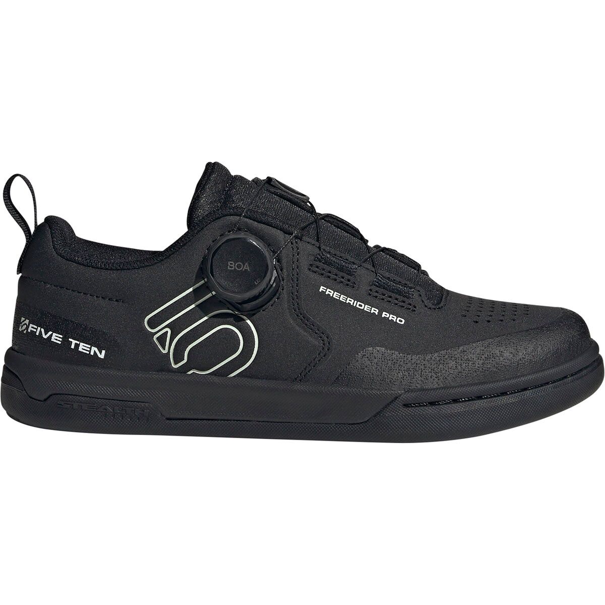 Five Ten Women's Freerider Pro Boa Cycling Shoe in Core Black / Linen Green / Ftwr White - Size: 11