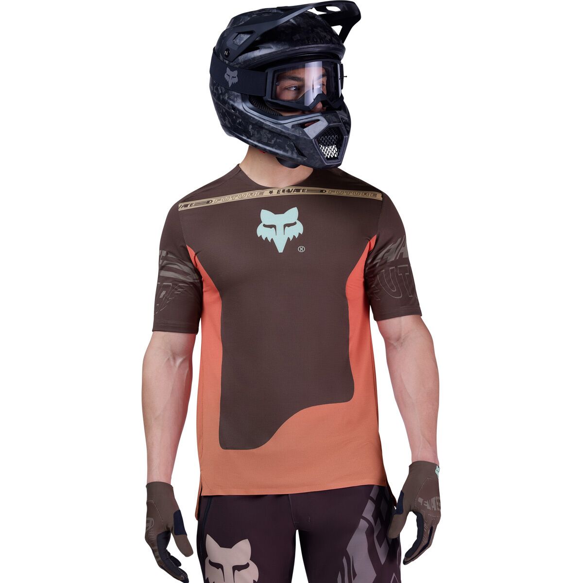 Fox Racing Men's Flexair Short-Sleeve Jersey in Cocoa - Size: Small