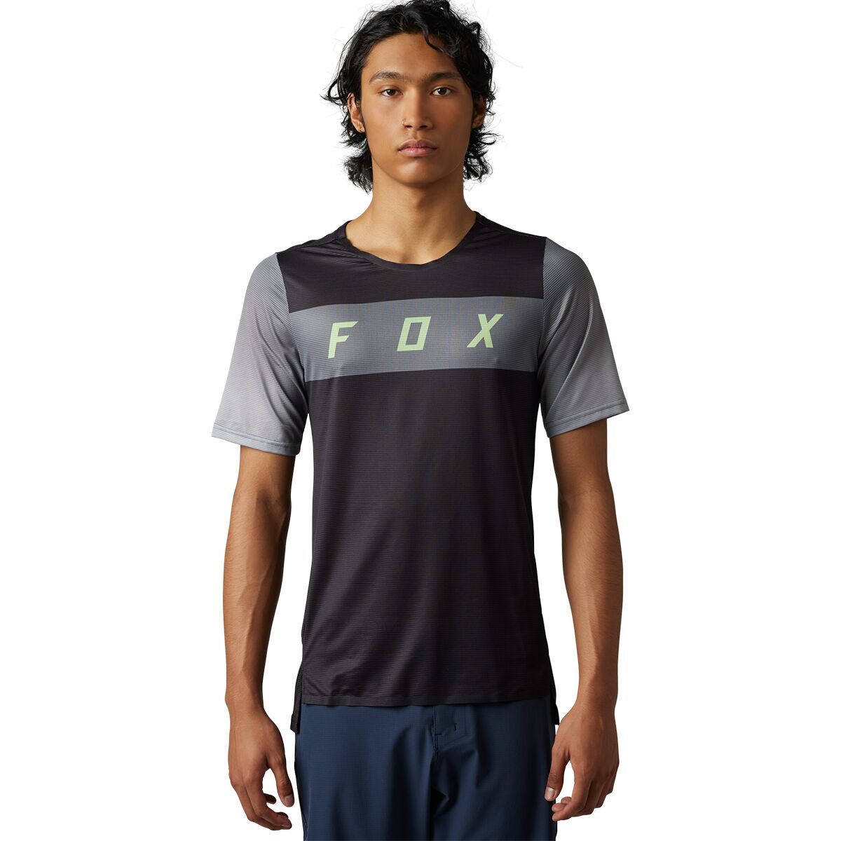 Fox Racing Men's Flexair Short-Sleeve Jersey in Arcadia Black - Size: Large