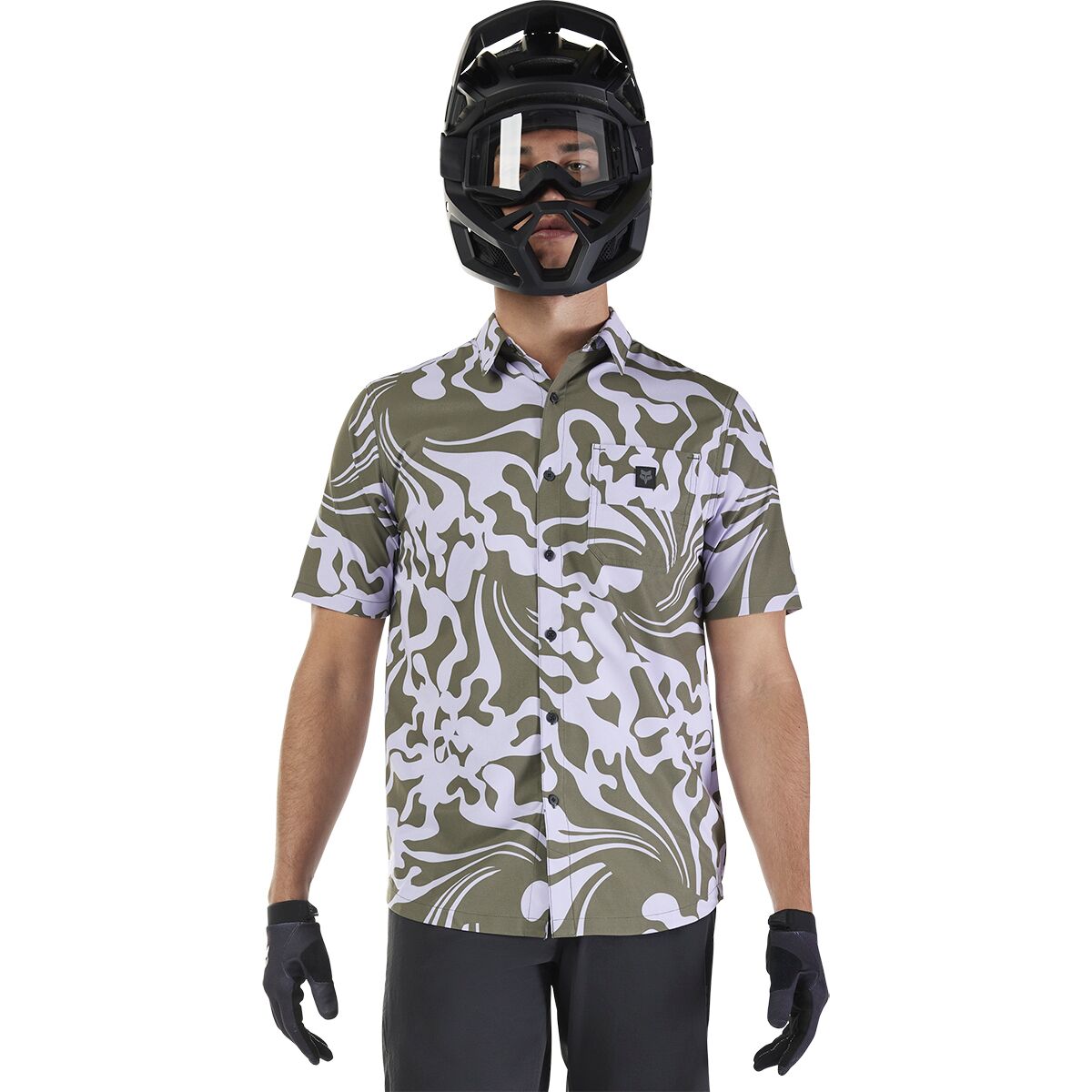 Fox Racing Men's Ranger Short-Sleeve Woven Jersey in Military - Size: Small
