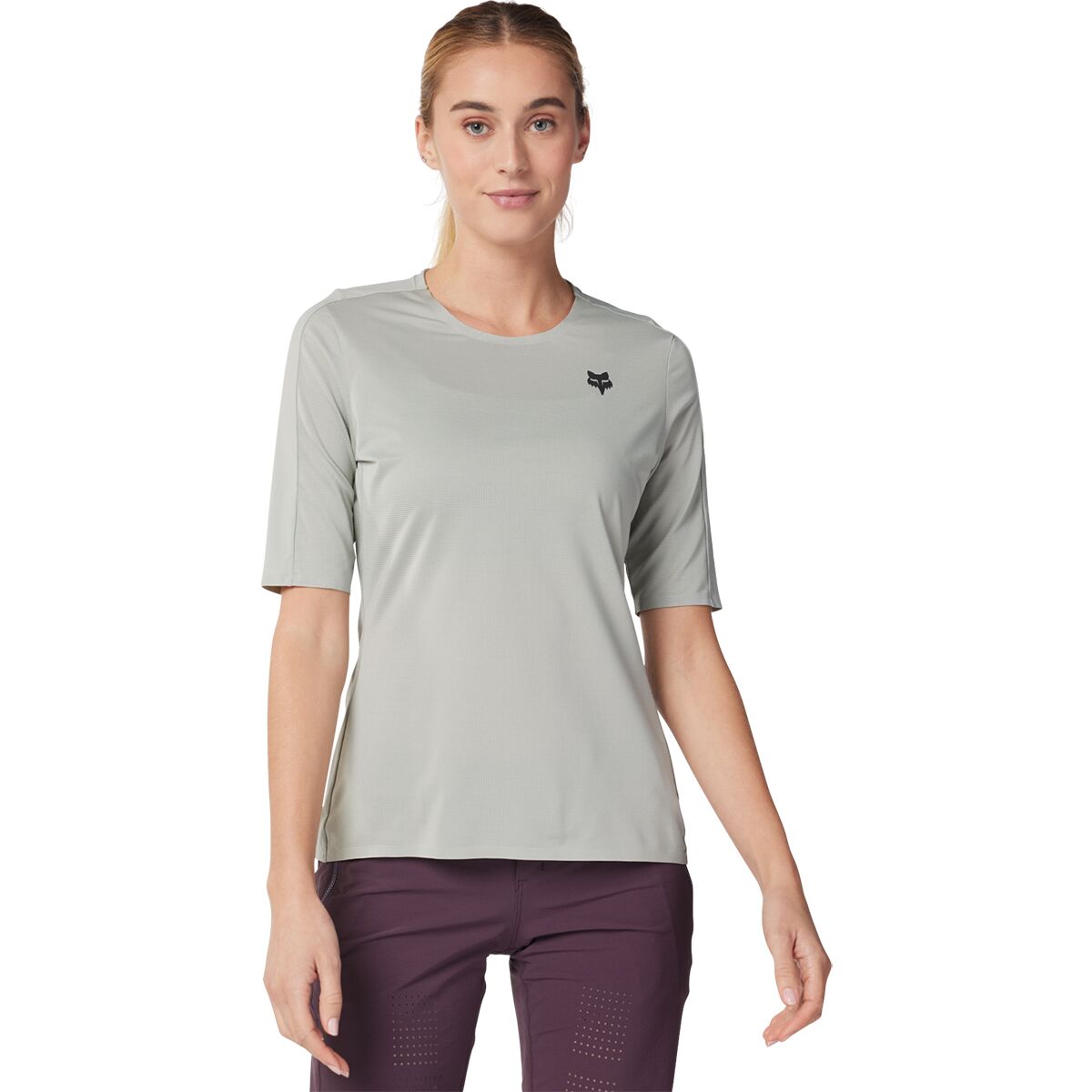 Fox Racing Women's Flexair Ascent Short-Sleeve Jersey in Grey Vintage - Size: XS