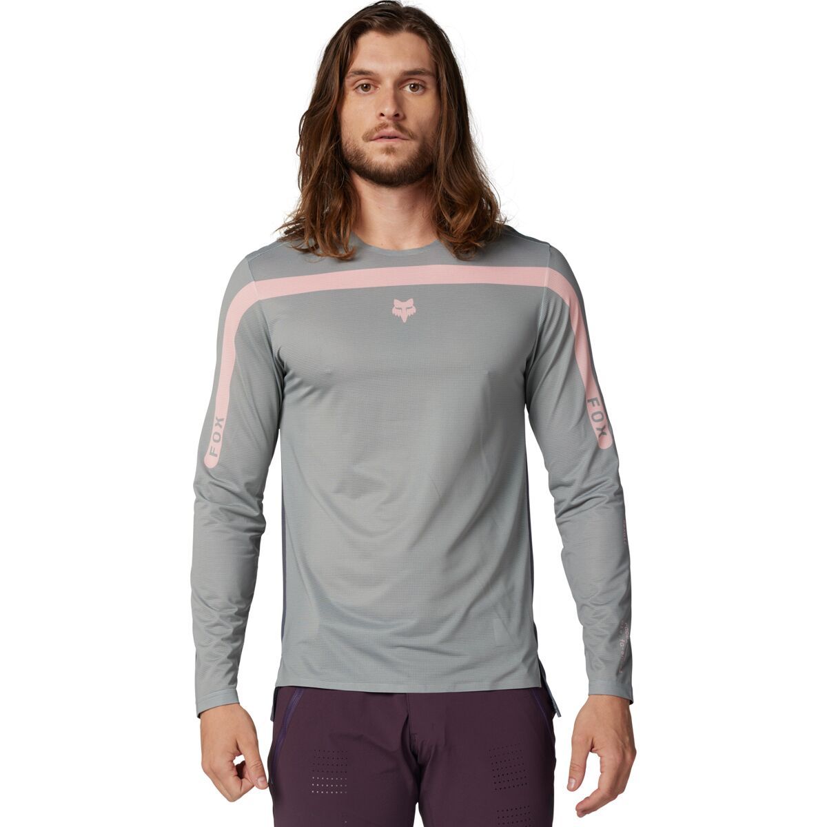 Fox Racing Men's Flexair Long-Sleeve Jersey in Aviation Race Grey Vintage - Size: XL