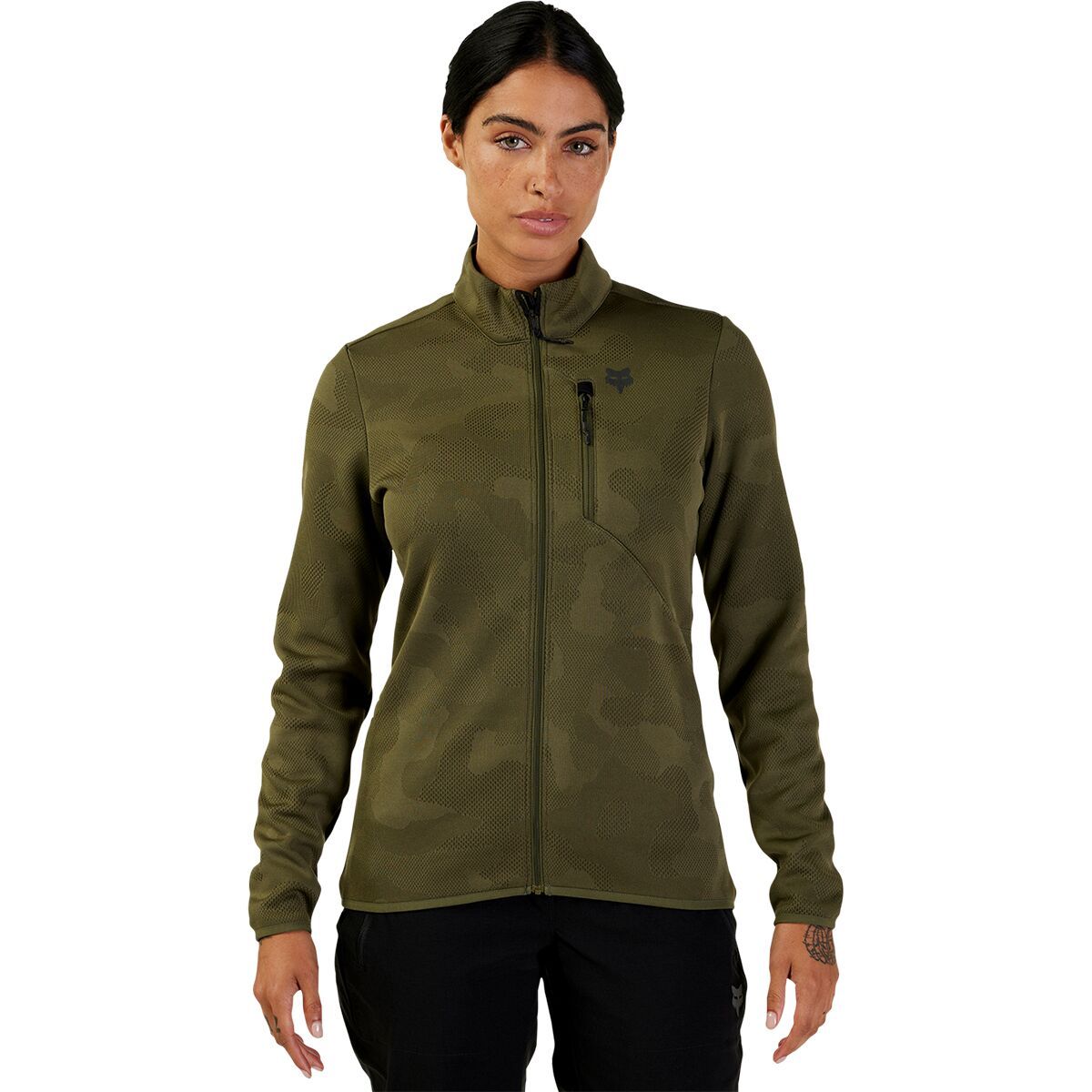 Fox Racing Women's Ranger Midlayer Full Zip in Black - Size: Medium