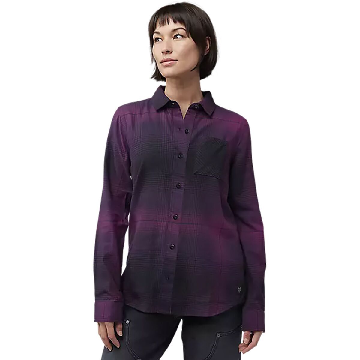 Fox Racing Women's Traildust Flannel Jersey in Sangriagria - Size: XS