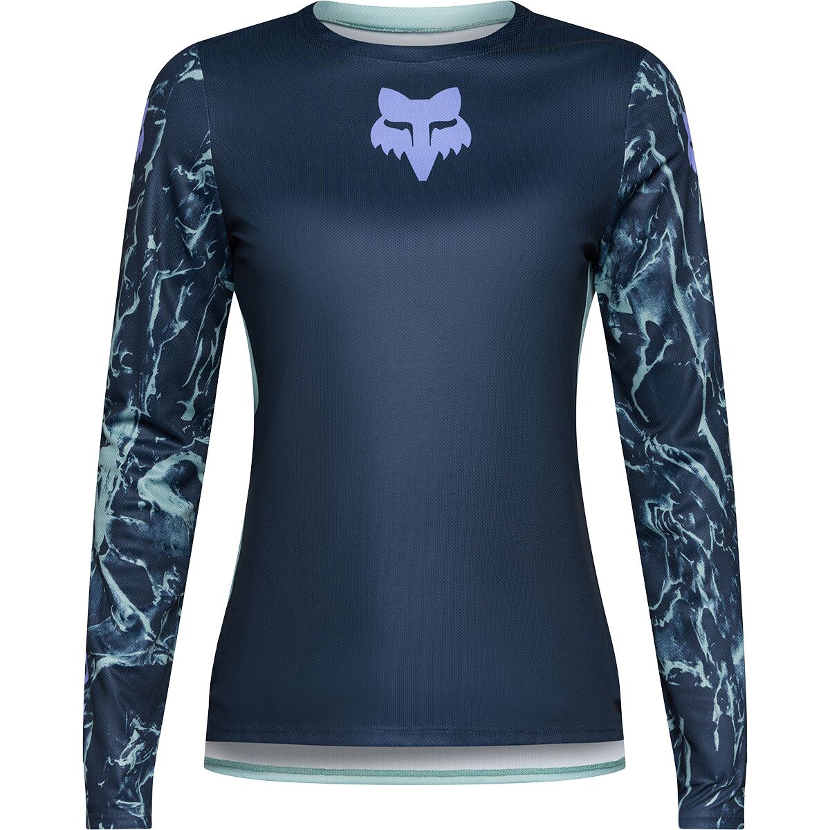 Fox Racing Fox Racing Women's Ranger Long-Sleeve Jersey in Arctic Blue Image Print - Size: Large - $55.99 at Steep and Cheap