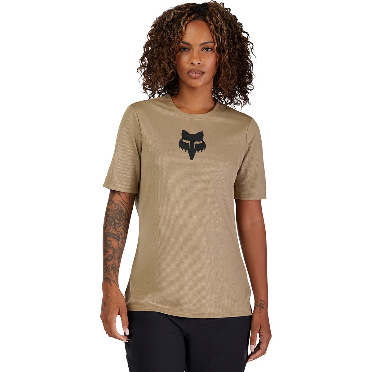 Fox Racing Women's Ranger Short-Sleeve Jersey in Sand Fox Head - Size: XS