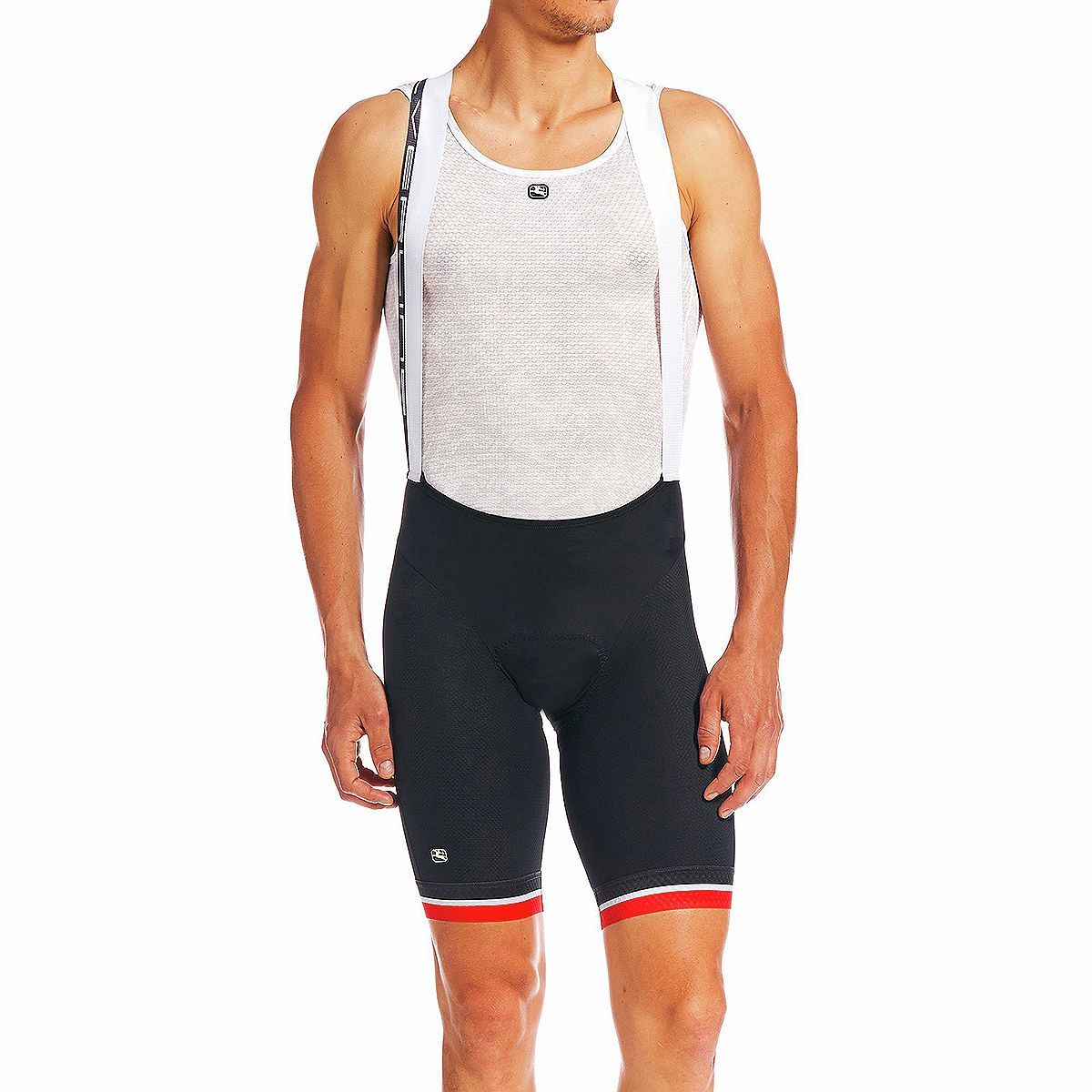 Giordana Men's SilverLine Bib Short in Black / Red - Size: Small