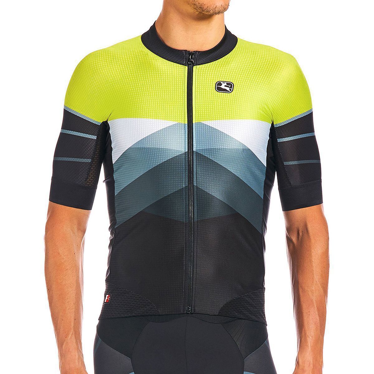 Giordana Men's FR-C Pro TRI Short-Sleeve Top in Lime Punch / Black - Size: Small