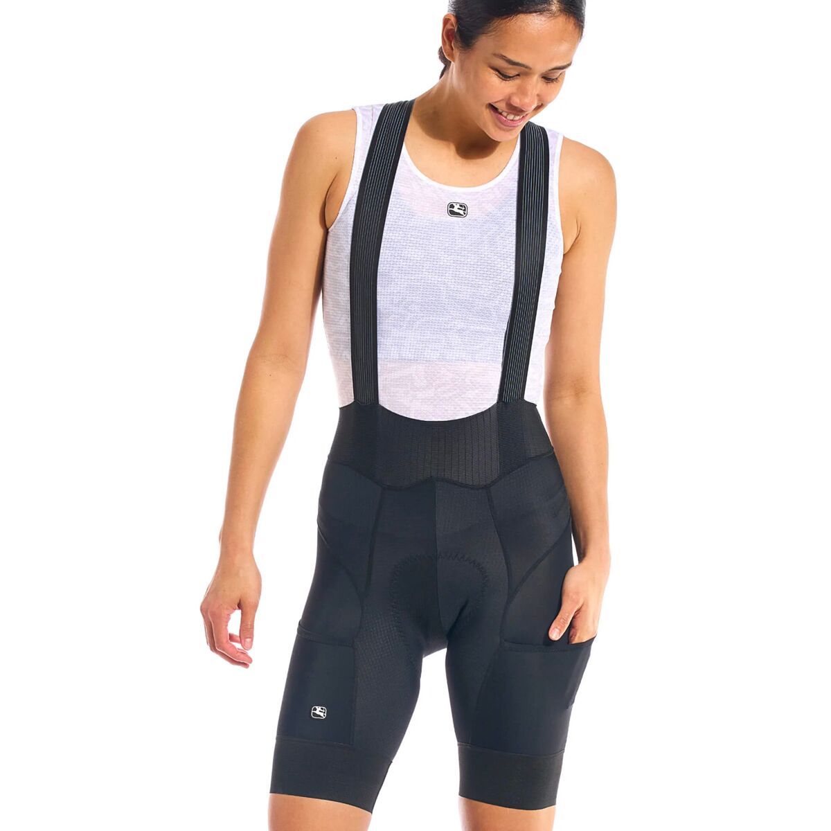 Giordana Women's FR-C Pro Cargo Bib Short in Black - Size: XS