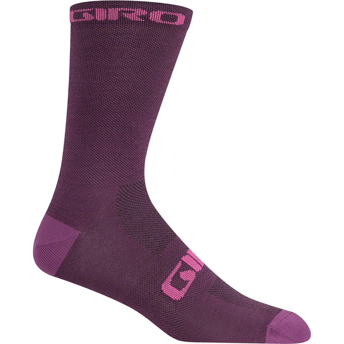 Giro New Road Merino Seasonal Wool Socks in Dark Cherry / Raspberry - Size: Large