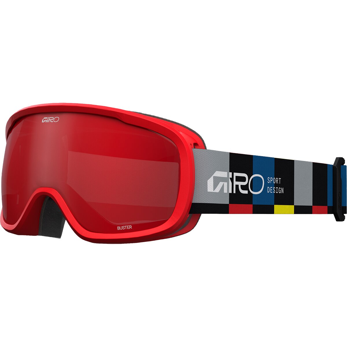 Giro Buster Goggles - Kids' in Black / Blocks Scarlet - Size: Medium