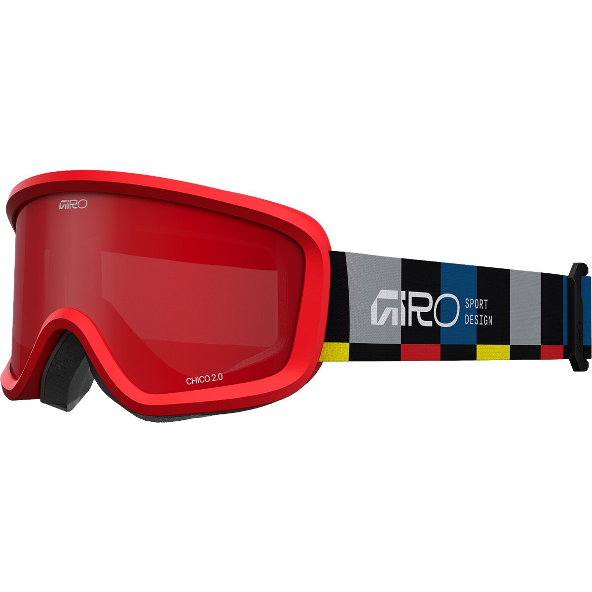 Giro Chico 2.0 Goggles - Kids' in Black / Blocks Scarlet - Size: Small