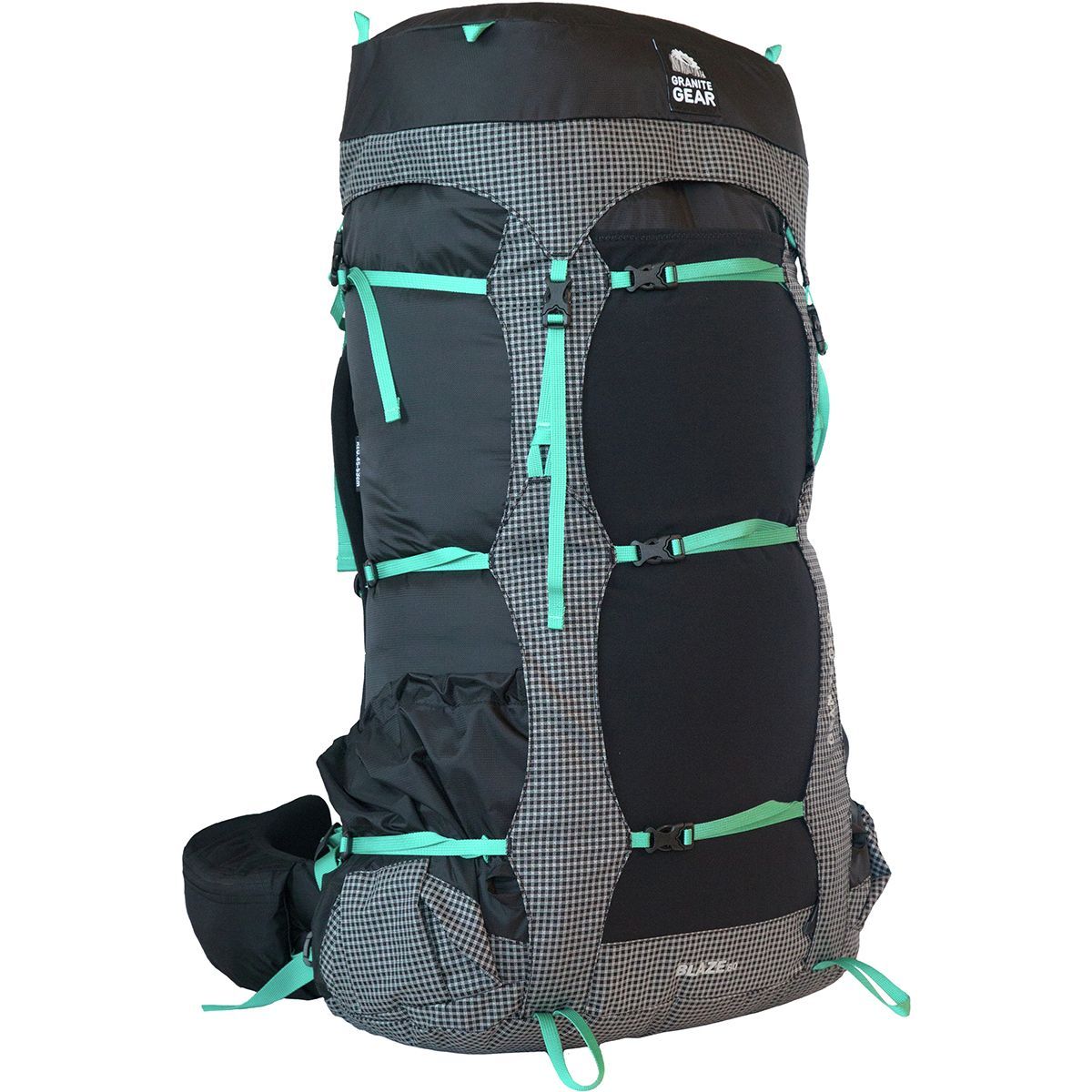 Granite Gear Women's Blaze 60L Backpack in Black / Black Gingham / Teal - Size: Regular