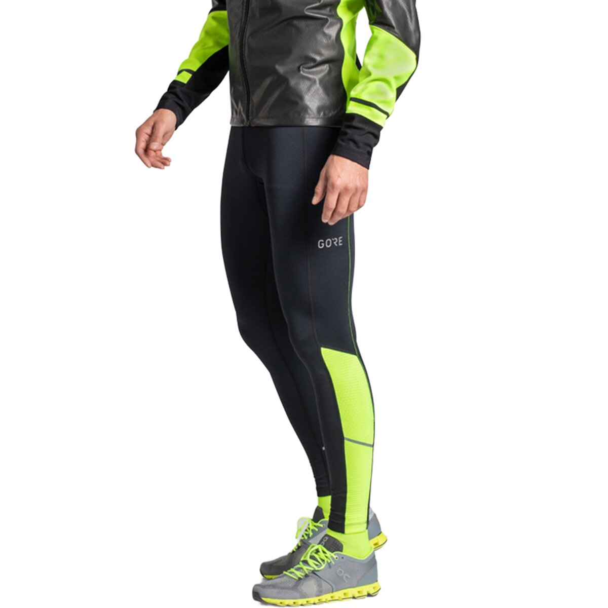GOREWEAR GOREWEAR Men's R3 Thermo Tight in Black / Neon Yellow - Size: US XS/EU S - $59.97 at Steep and Cheap