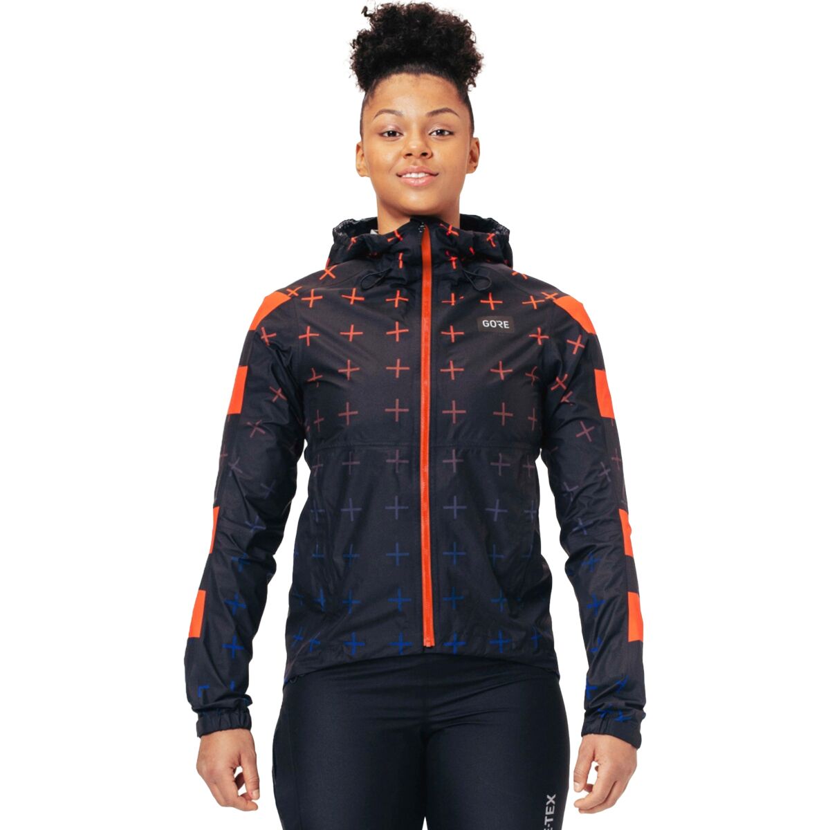 GOREWEAR Women's Endure Jacket in Black / Fireball - Size: XS/0-2