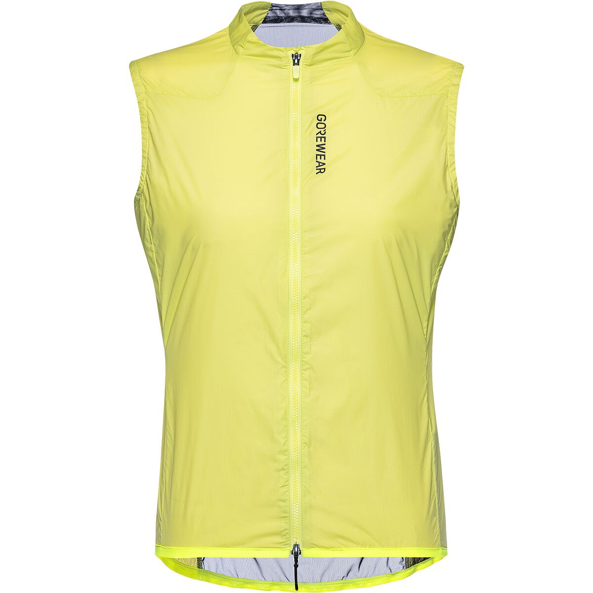 GOREWEAR Women's Distance Windbreaker Vest in Lime Yellow - Size: XXS
