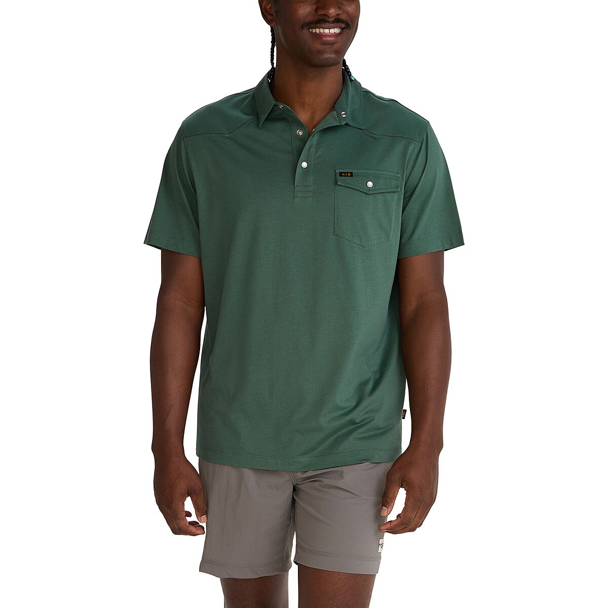 Howler Brothers Howler Brothers Men's Ranchero Polo Shirt in Fern Green - Size: Small - $48.75 at Steep and Cheap