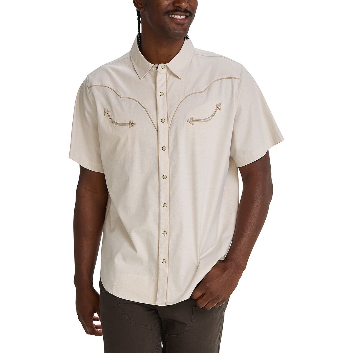 Howler Brothers Men's Broncbuster Snapshirt in Sand - Size: XXL