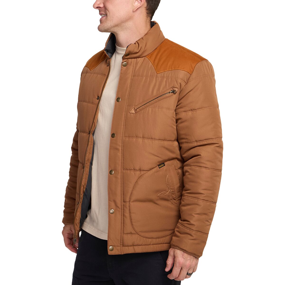 Howler Brothers Howler Brothers Men's Rounder Quilted Jacket in Duck Brown / Rust - Size: Small - $187.50 at Steep and Cheap