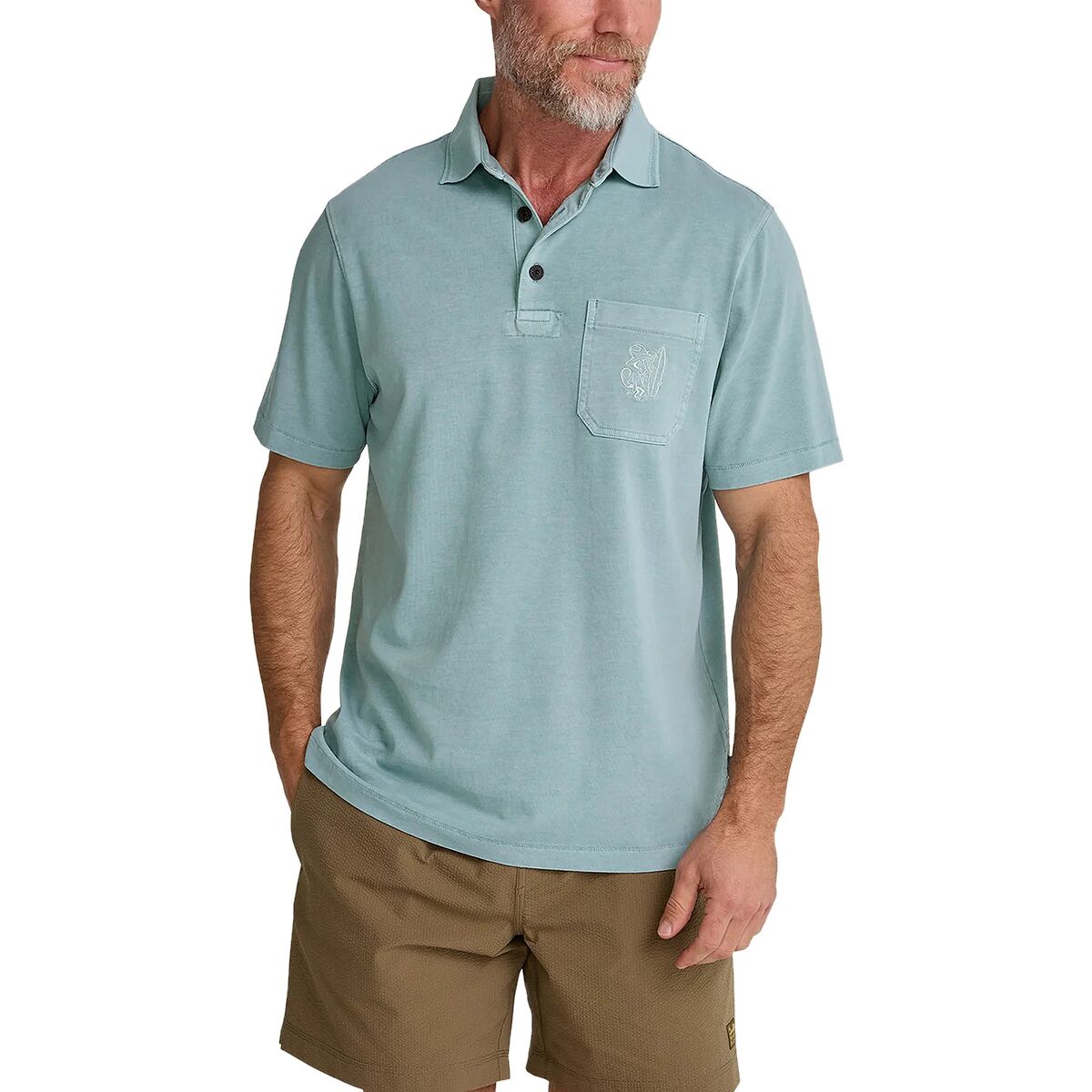 Howler Brothers Men's Pilgrimage Polo in Riviera Blue - Size: XL