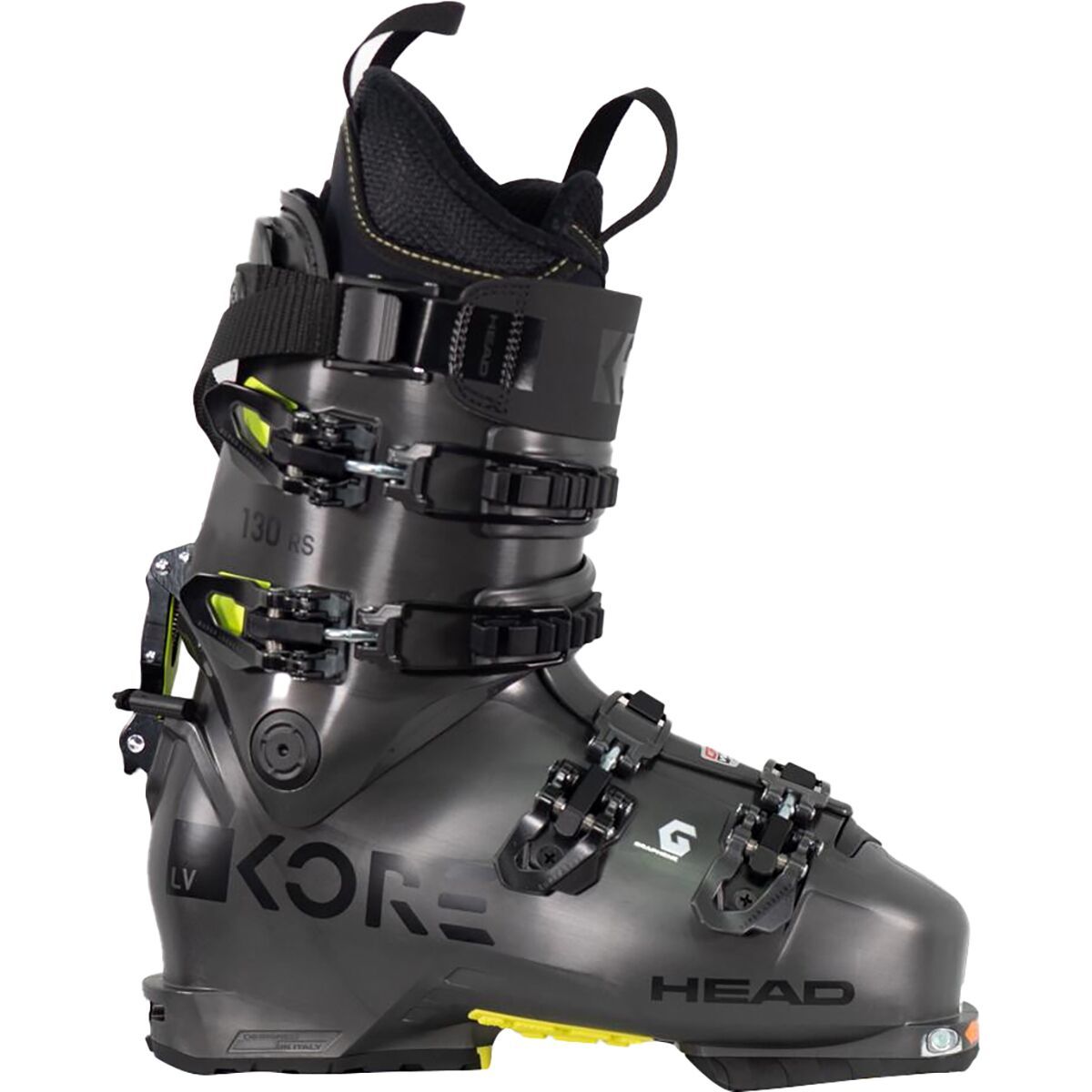 Head Skis USA KORE RS 130 GW Boot - 2023 in Anthracite / Yellow - Size: 26.5