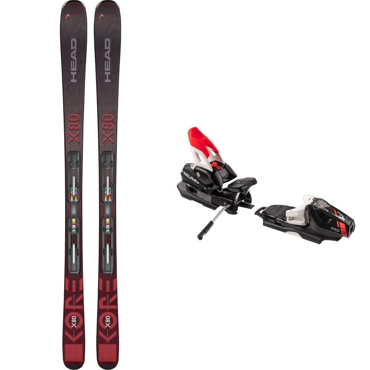 Head Usa Head USA KORE X 80 Ski + Prd 12 Binding in Anth / Rd,M.Bk / Fla.Rd - $828.75 at SteepandCheap.com