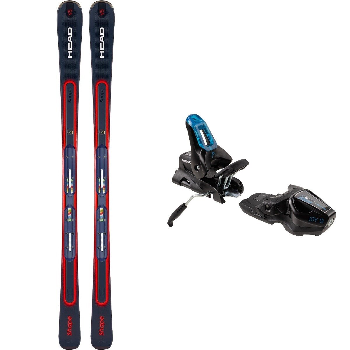 Head Usa Head USA Shape e.V5 Ski + Joy 9 Binding in Dbl / Rd,Black / Blue - $646.80 at SteepandCheap.com