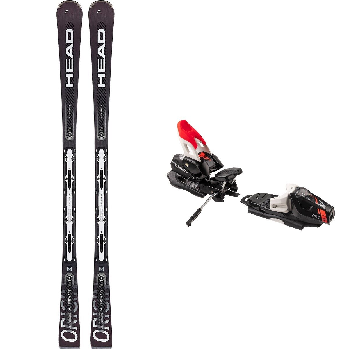 Head Usa Head USA Supershape e-Original Ski + Prd 12 Binding in Bk / Si,M.Bk / Fla.Rd - $1007.50 at SteepandCheap.com